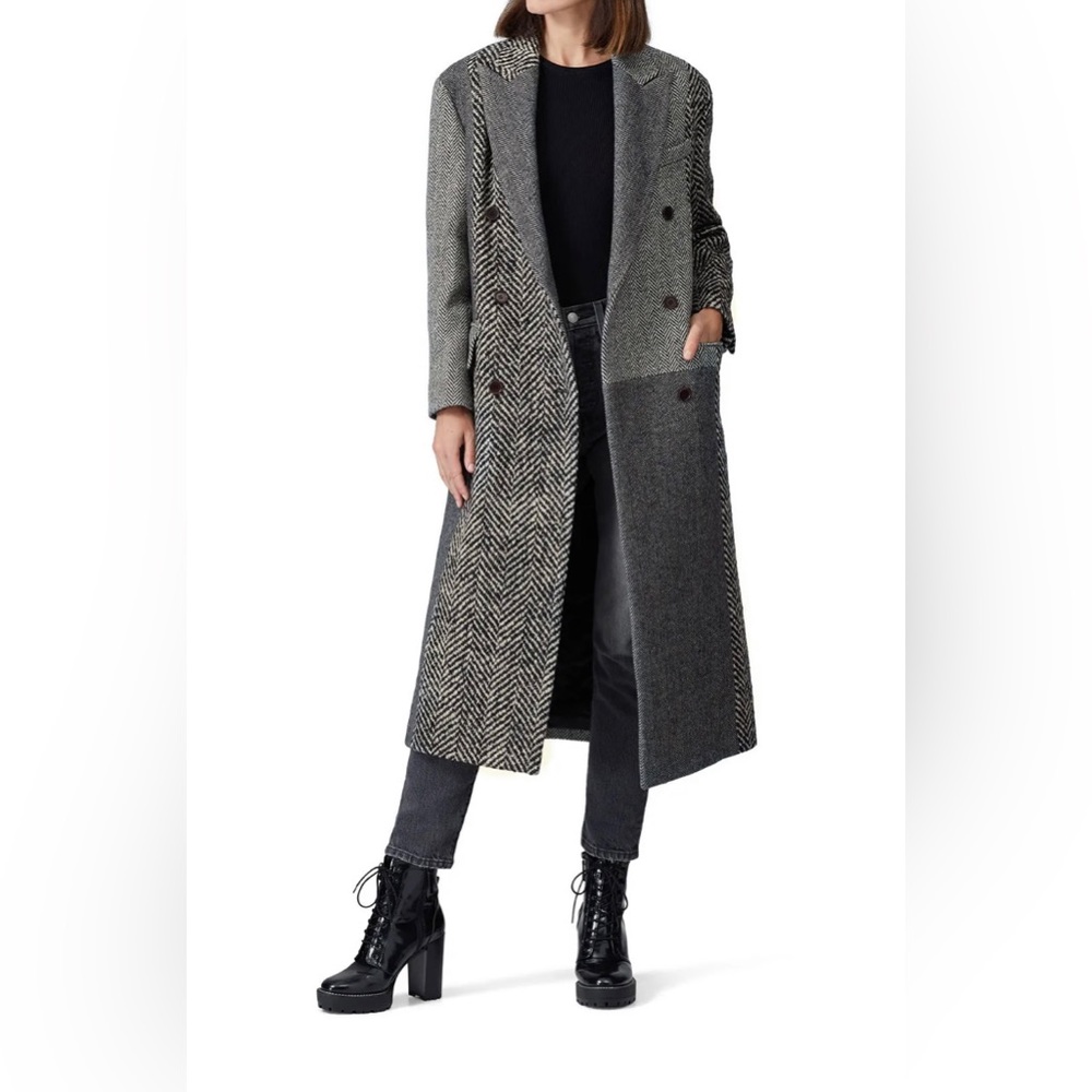SJYP Multi Herringbone Coat. Imported. Originally $920